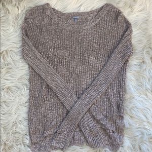 Light Grey Knit Pullover Sweater